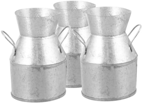 Yardenfun 3 Pièces Lot de Pots de Fleurs Style Vintage Seaux Décoratifs et Stables pour Jardin Balcon et Intérieur Accessoires Rustiques pour Plantes