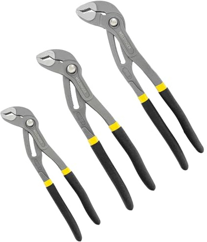 WELDINGER 3er-Set Wasserpumpenzangen 7/10/12 180-300 mm