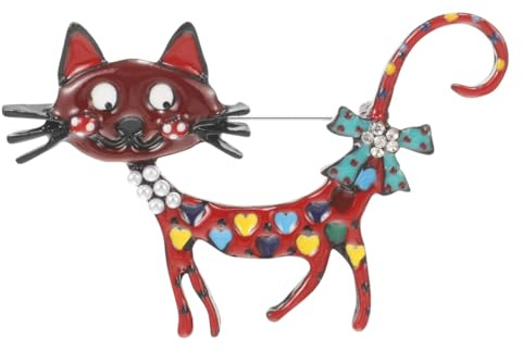 SOLUSTRE Katzen-Brosche Für Damen Broschennadel Aus Zinklegierung Sicherheitsnadel Für Kleidung Und Hosen Zum Fixieren Der Taille Für Kleider Röcke Schals Und Anzüge