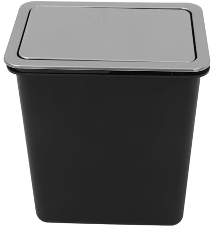 CRAFTHROU Coperchio in Acciaio Inox o Cestino Spazzatura da Incasso con Apertura a Ribalta, Design Salvaspazio Controllo Odori per Piano Cucina Mobile