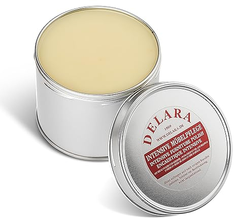DELARA Intensive Möbelpflege, sehr hochwertiges Möbelwachs mit Bienenwachs und Kokosöl - Made in Germany (farblos, 500 ml)