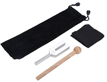 Dreld 4096Hz Stimmgabel mit Holzhammer und Tasche für DNA Reparatur Heilung, Klangtherapie, Perfekte Heilung, Musikinstrument, Balancing, Heiler, Vibration