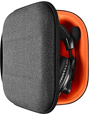 Geekria Shield Headphones Case Compatible with Turtle Beach Stealth 700, Stealth PRO, Elite Pro 2+, PX22 Headphones, Replacement Protective Hard Shell Travel Carrying Bag (Dark Grey)