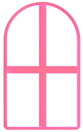 LissieLou Window Arch Shape Icing Fondant Cookie Cutter - 11cm