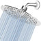 Rain Shower Head, 8 Inch Round High Pressure Showerhead, VIGIME Ultra-Thin Stainless Steel 304 High Flow Rainfall Shower Head with Silicone Nozzle - Chrome