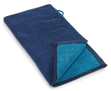 Bassetti Granfoulard, Waschlappen-Set 2 Stück, Waschlappen aus Frottee aus reiner Baumwolle, Jacquard, 100 % Baumwolle, 30 x 30 cm, Badetuch, Blau B1