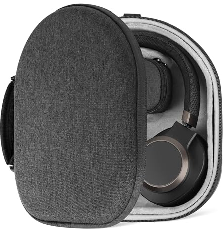 Geekria Shield Kopfhörerhülle kompatibel mit JBL Tune 760NC/750BTNC, Live 770NC – Hartschalen-Reiseetui mit Kabelaufbewahrung (Dunkelgrau)