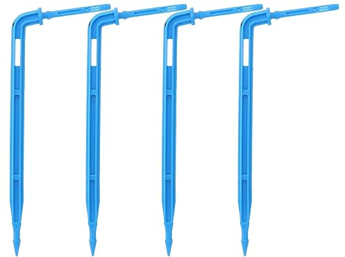 Yardwe Hydroponic Irrigation 100pcs Water Drip Irrigation System Automatic Drip Stake Dripper Blue Spray Drop