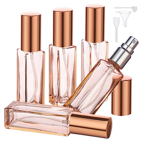 Segbeauty Atomizador Perfume, 5 Piezas 10ml Frasco Perfume Recargable, Portátil y Reutilizable, Frasco Spray para Mujeres, Hombres (Naranja)