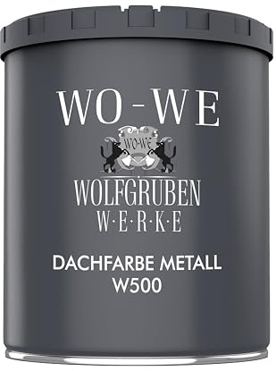Dachfarbe 3in1 Metallschutzlack Dach Sockelfarbe Dachbeschichtung W500 Rot - 750ml