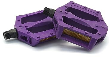 TAHUAON 1 Paar Pedale aus Kunstharz für Kinder, 9/16 Zoll, mit Reflektoren, Lila