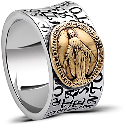 Skcess Ring Silber Herren, Männer Ring Silber Gold Vintage Geometrisch Ringe für Herren Männer Größe 66 (21.0)