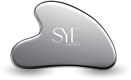 Hochwertiger Gua Sha Stein aus Edelstahl, Guasha Gesichtsmassage mit Gua Stein, langanhaltender Kühleffekt, Gesichtsstein reduziert Schwellungen, Falten & Verspannungen von SYE Cosmetics