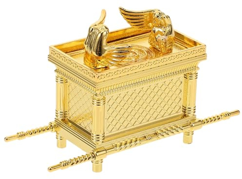 Kichvoe Arca de réplica Mini, El Arcadel Pactode Israel Arca de la estatua religiosa del testimonio judío sagrado testimonio judío Judaica Decoración de mesa, 9,5 cm