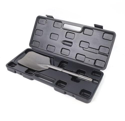 NIGORIY 40Cr Chromium Steel Flat Edge Clay Spade Chisel Bit 18 * 400 * 130 mm for Concrete, Stone, etc.