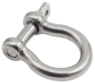 M4 M5 M6 M8 M10 M12 M14 M16 304 Edelstahl Bogen Schäkel D Form Schäkel Haken U Typ Schäkel Ringe Hufeisen Verschluss(1pcs,M6)