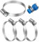 SGERUFZ 4 Pezzi Fascetta Stringitubo in Acciaio Inox 304 Regolabile, Fascette per Tubi Antiruggine per Tubi Benzina, Gasolio, Acqua, Gas Domestico (46-70mm)