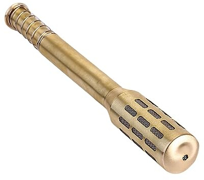 Moxa Roller Stab aus Kupfer, Tragbar, für Füße und Gesicht, Gold | Moxibustionsmassagegerät und Schutzabdeckung, Handlich, mit Innerer Hülse für Unterwegs