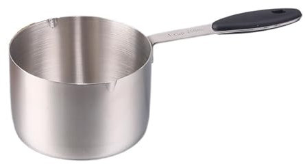 NexaGeniX gravy boat Heatable Stainless Steel Gravy Boat Measuring Cup 250ml Baking Melt Measuring Cup Coffee Measuring Cup with Scale gravy boat fat separator