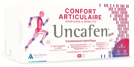 Uncafen - Probiotiques - Souplesse & Mobilité articulaire - Formule innovante à base de plantes (Uncaria) - Complément alimentaire naturel - 96 gélules