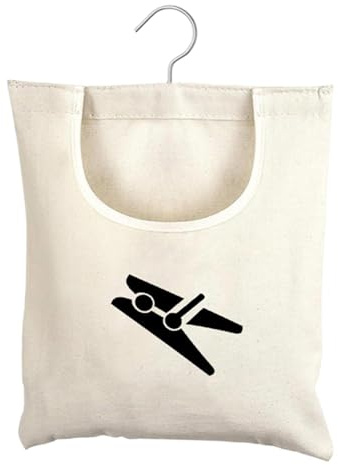 Sac à linge – Panier à linge portable en toile de grande capacité | Accessoires de salle de bain, organisateur de sac à pinces à linge pour organiser la maison, tenir des vêtements