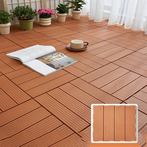 Caillebotis Exterieur, Dalles En Bois De D'Acacia 30x30cm Carrelage Exterieur Terrasse RevêTement De Sol Bois Pour Patio,Balcon, Jardin, Balcon A 20pcs