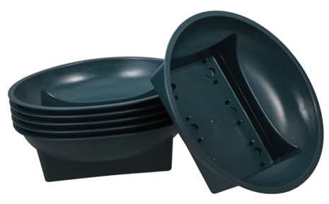 JOINPAYA 6 Pièces Bols de Fleurs Commémoratifs Conteneurs de Plantes Réutilisables pour Cimetière Pots Floraux Stables pour Décorations de Jardin et Arrangements Floraux