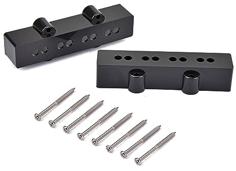 Pickup Abdeckung für Jb 4-saiter Bassgitarre, 2 Stück, 8 Löcher | Kunststoff, Schwarz, Passend für Gb501, Schützt den Tonabnehmer, Leicht, Robust und Pflegeleicht