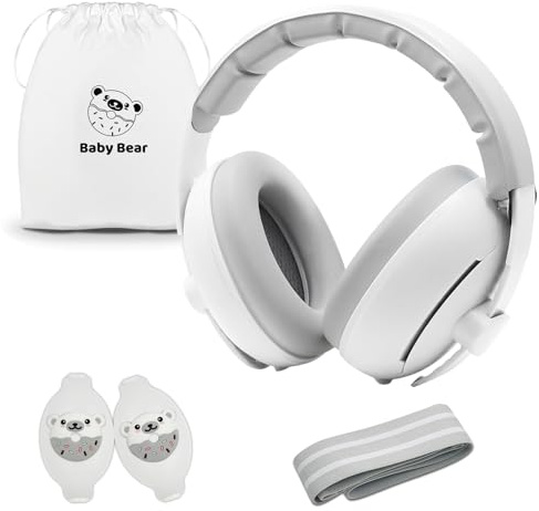 Anluomafuy 2 en 1 Casque Anti Bruit Pour Bébés et Tout-Petits Jusqu'à 48 Mois, Casque Anti Bruit Bébé Réglable avec Réduction de Bruit, Protection Auditive pour Bébés, pour Sommeil Voyages