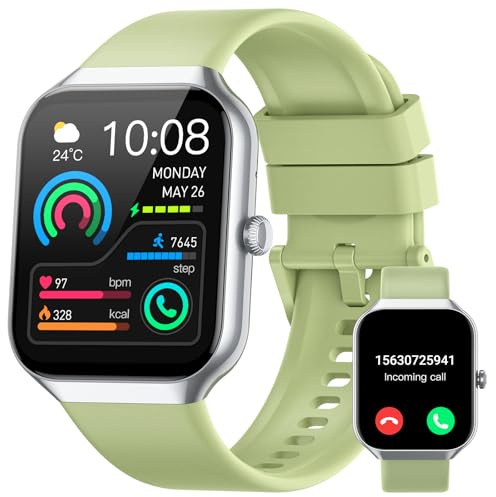 Smartwatch Herren mit Telefonfunktion,1.96 HD Fitnessuhr 113+Sportmodi