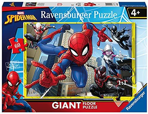 Ravensburger Marvel Spiderman Toys - 60 Piece Giant Floor Jigsaw Puzzle for Kids Age 4 Years +