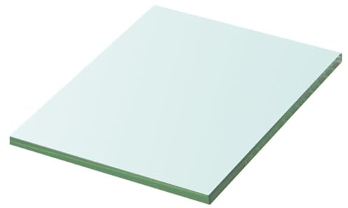 Gecheer Regalboden Glas Transparent 20 cm x 15 cm Glasregal Wandregal für Badezimmer Glasablage Glasregalboden Badablage