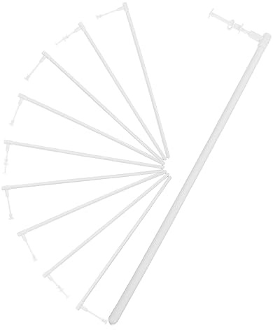 HANABASS 10pcs Windmill Rods Replacement Windmill Making Rods Diy Pinwheel Parts for Garden Craft Solid White Poles Sticks