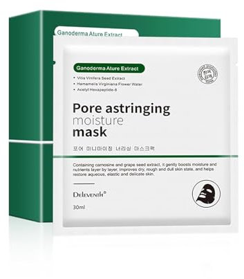 Maschera Viso Pulizia Profonda (10 Pezzi) – Maschera Viso Coreana in Tessuto, Purificante, Nutriente e Anti-age, Cura della Pelle per un Viso senza Imperfezioni, Anti-Acne, Restringe i Pori