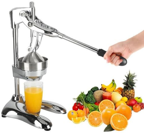 JYHHGDS Exprimidor de cítricos, exprimidor Manual Profesional con Palanca, exprimidor Manual de Frutas, exprimidor de Jugo de Metal para limón, Lima, Naranja y Granada, Base en Forma de U, Sta