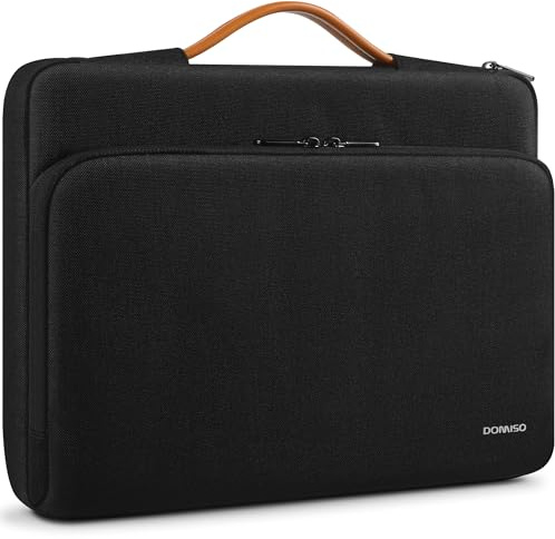 DOMISO 14 Zoll Laptoptasche mit Griff - Kompatibel mit MacBook Pro 14 Zoll & MacBook Air 13 Zoll M4/M3/M2/M1 Pro, Schwarz