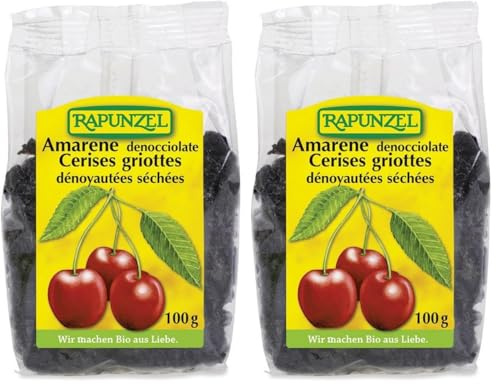 Rapunzel, Amarene denocciolate secche bio, 100g (Confezione da 2)
