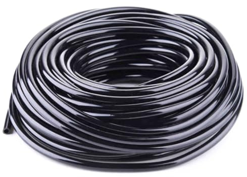Tubo de riego por Goteo de 33 pies de Largo Manguera de riego por Goteo de 8/11 mm de diámetro Tubo de aspersor de PVC Flexible para Invernadero jardín césped Patio Paisaje