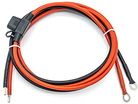 WATTSTUNDE Batteriekabel mit Sicherung - Solar Akku zu Laderegler 1,5m (4mm² mit 20A Sicherung)