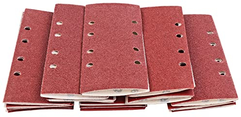 S&R Klett Schleifpapier Profi Set 93 mm x 230 mm, 35 St Schleifblätter, 5 Körnungen 5 x P40, 5 x P60, 5 x P80, 10 x P120, 10 x P240, Schleifstreifen für Schleifmaschine