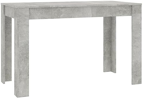 vidaXL Tavolo da Pranzo Elegante Moderno Robusto Resistente Stile Minimalista Liscio Tavola Arredo Salotto Cucina Grigio Cemento in Truciolato