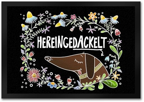 trendaffe - Hereingedackelt Fußmatte mit Hund Motiv