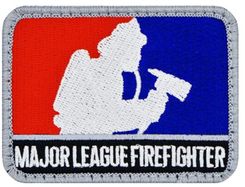 Café Viereck ® Major League Firefighter Feuerwehr Fun Patch Gestickt mit Klett - 8 x 6 cm