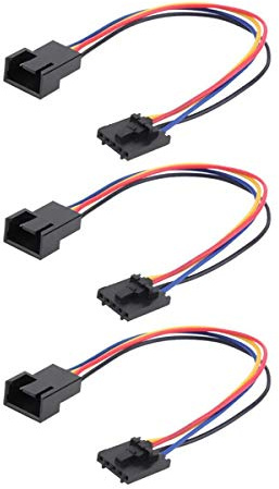 3er-Packung 5-Pin männliche zu 4-Pin Kühlungslüfter Stromkabel, 5Pin zu 4Pin Temperaturregelungslüfter Konvertierungskabel Adapter,4-Pin Lüfter Schnittstellenstecker Konverter Kabel für DELL Computer.