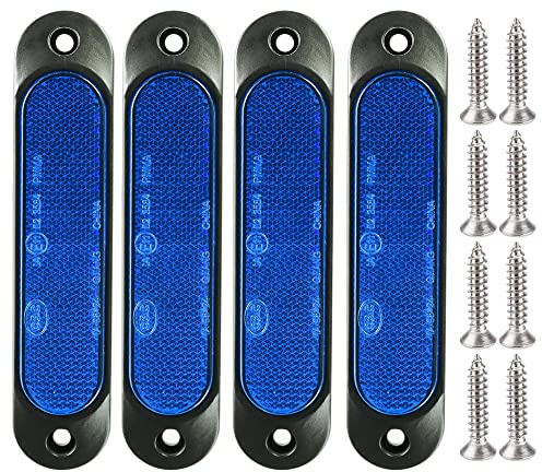 Gebildet 4st Blå 12V-24V Främre Sidomarkör 27 LED Trailer Truck, Bakre Led Marker Trailer Parkering Blinkers för Lastbil Buss Båt Rv Lastbilar SUV UTV