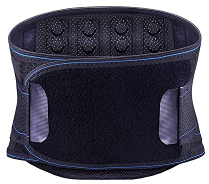 ZFF Auto-Calentamiento Soporte Lumbar Cinturón con 24 Imanes Respirable Faja Lumbar  para Hombres Mujeres Alivio del Dolor Discos Herniados Respirable Cómodo (Size : M/Medium)