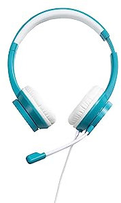 Celly, Cuffie a Filo Linea Pantone, Cuffie Over-ear con Microfono Regolabile e Connettore Jack 3.5mm, Lunghezza cavo 1,2m, Archetto Regolabile, Cuffie con Design Elegante, Emerald Lake