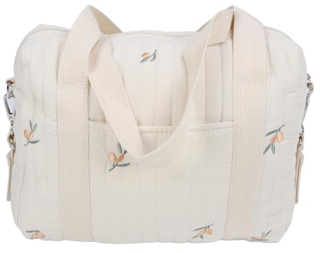 Kinderwagen Aufbewahrungstasche mit Reißverschluss und Stickerei, Multifunktionaler universeller Organizer für Kinderwagen große wasserdichte Handtasche (Olivenbeutel)