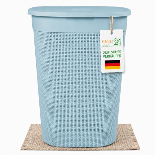 Ondis24 Wäschebox Wäschekorb Filo 55 Liter (hellblau)