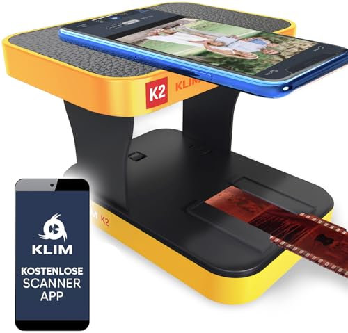 KLIM K2 Mobile Film Scanner 35mm + NEU + Positiv- & Negativ- Dia Scanner + Fotoscanner zum digitalisieren + Diascanner + Deine eigene Entwicklungsstation zu Hause + Dias selbst digitalisieren